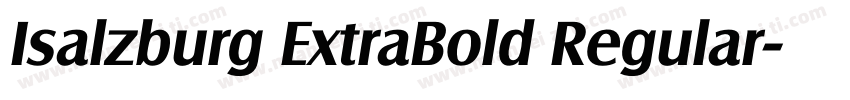 Isalzburg ExtraBold Regular字体转换